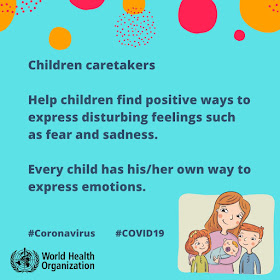 WHO coronavirus advice children mental health