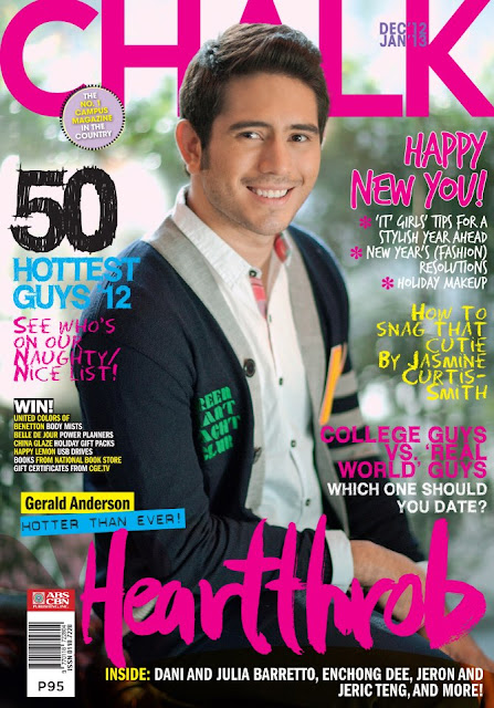 Gerald Anderson Covers Chalk Magazine Dec 2012-Jan 2013 Issue