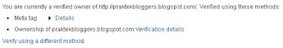 Verifikasi Blog Google Wemaster Tools