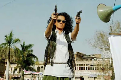 Kangana Ranaut as Alka Singh in Sai Kabir's Revolver Rani, Alka fires her revolver