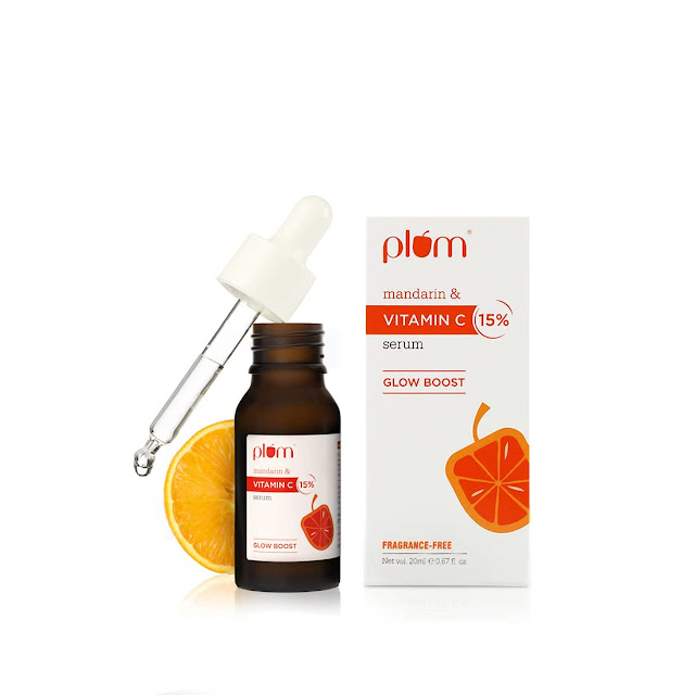 Plum 15% Vitamin C Face Serum with Mandarin | Serum for Face Glowing and Whitening