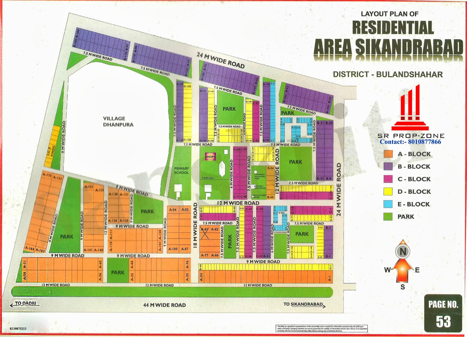 Layout Plan Residential Area Sikandrabad