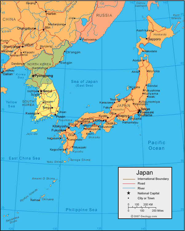 south korea and north korea map. A Map of South Korea and North