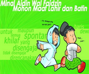 Gambar Kartu Lebaran Lucu