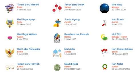 Template Kalender Kalender 2020 Indonesia Lengkap Dengan Hari Libur
Nasional