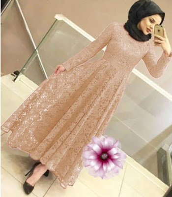 Model Baju Muslim Gamis Brokat Untuk Pesta Elegan √47+ Model Baju Muslim Gamis Brokat Untuk Pesta Elegan 2022