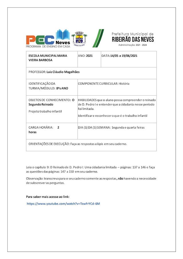 Segundo Reinado e projeto contra o trabalho infantil no Brasil