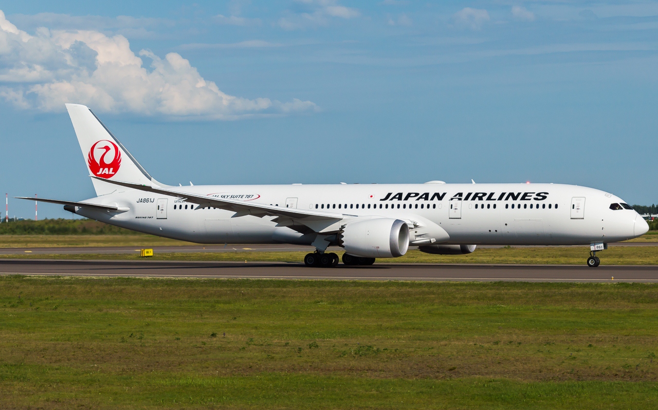Boeing 787 9 Of Japan Airlines Taxiing At Helsinki Airport