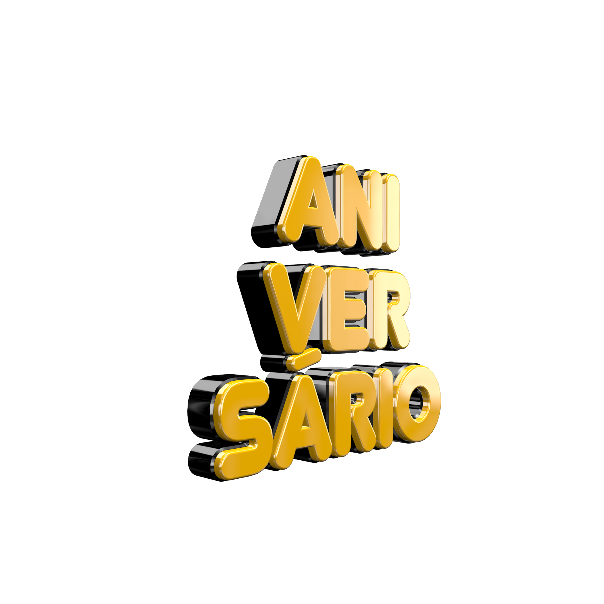 Texto 3D Aniversário