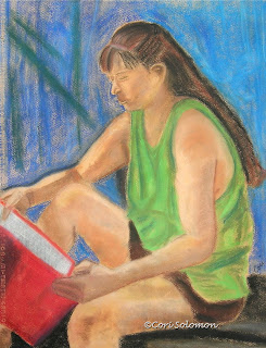 Girl Reading - The Book Worm By Cori Solomon