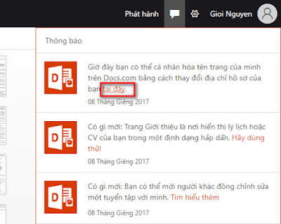tạo Blog trên Docs