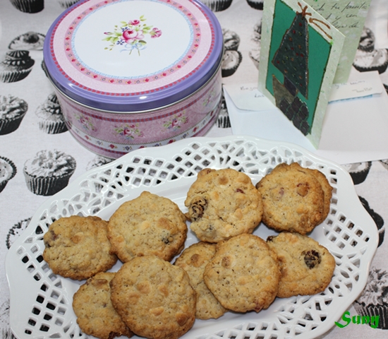 GALLETAS DE ARÁNDANOS Y CHOCOLATE BLANCO