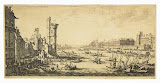 View of the Louvre. First Sheet by Jacques Callot - Cityscape Art Prints from Hermitage Museum