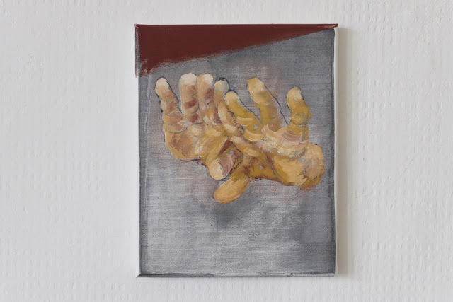 His hands, oil on canvas