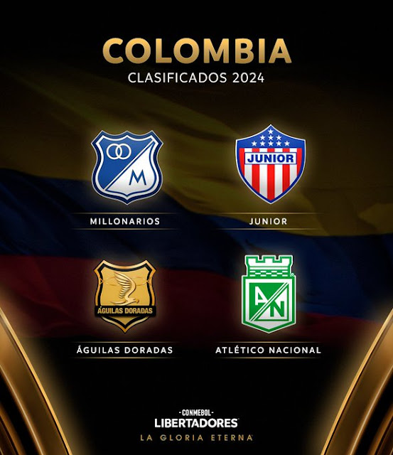 Equipos Clasificados a Copa Libertadores 2024