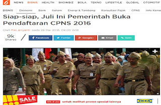 cpns 2016 dibuka