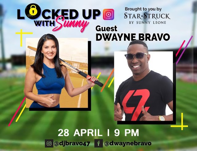 Locked Up With Sunny tonight at 9pm with Sunny Leone and Dwayne Bravo at 9pm IST!