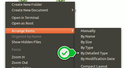 How to Sort Files by Extension in Ubuntu Nautilus, كيفية فرز الملفات حسب الإمتداد في Ubuntu Nautilus, nemo,أوبونتو, لينكس