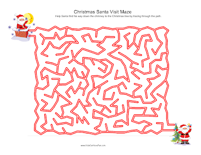 Christmas Mazes - Santa 6