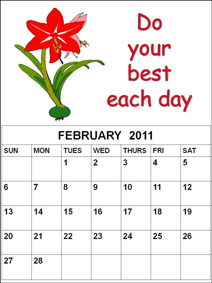 printable 2011 calendar february. february 2011 calendar