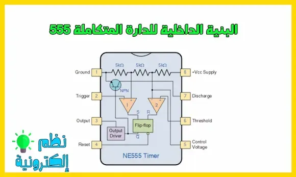 التايمر 555 شرح داخل التايمر 555 المؤقت 555