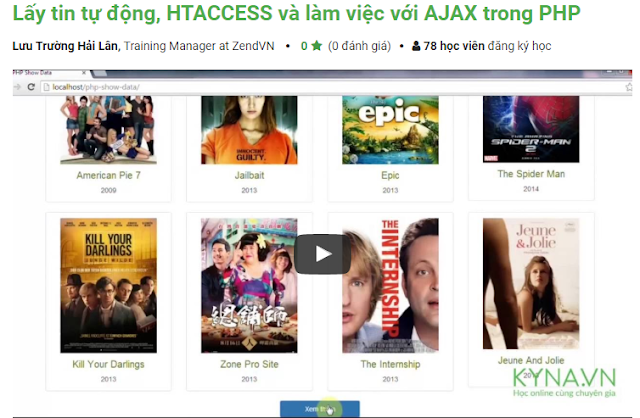 Share Khóa Học Lấy tin tự động, HTACCESS và làm việc với AJAX trong PHP 2018
