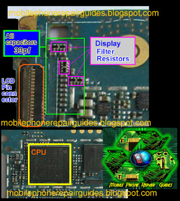 nokia 1508 Display connector jumper ways tracks