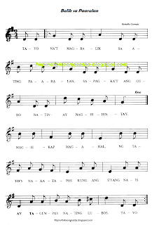 Balik sa Paaralan - Filipino Folk Song Music Notation