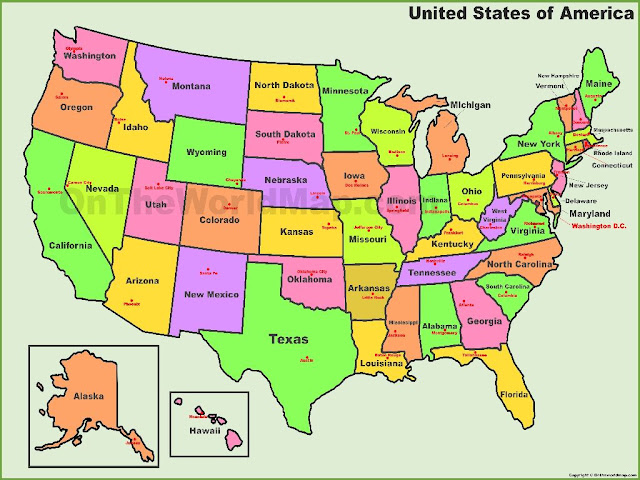 Map To The United States 