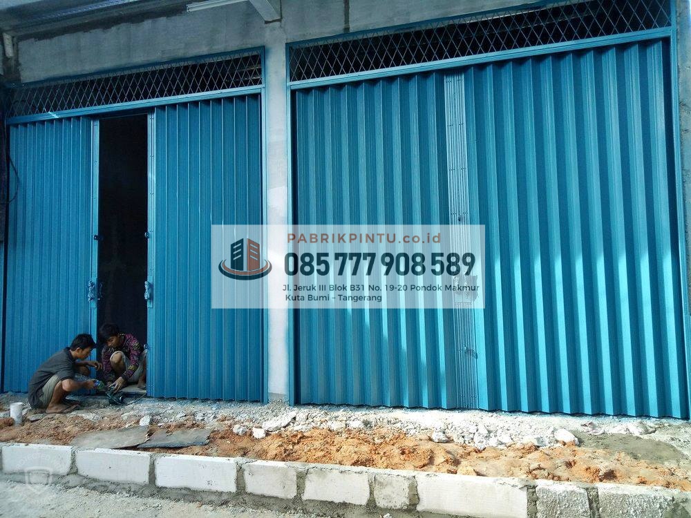 Jual Pintu Folding Gate Bandar  Lampung  Galvalum Besi 