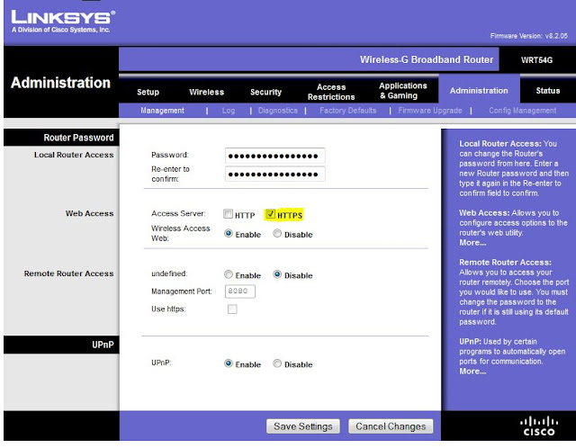 Access Server  linksys wrt54g