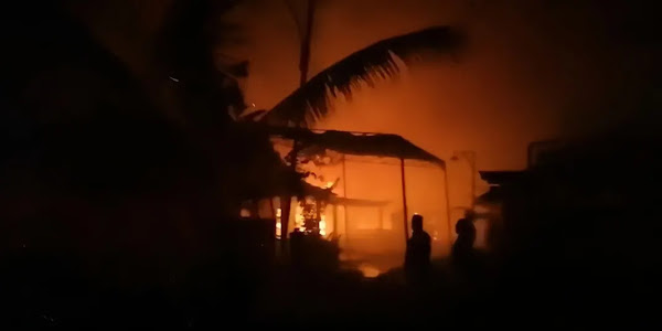 Tujuh Rumah Hangus Terbakar di Pondok Benowo Indah (PBI) Surabaya