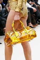 Голяма прозрачна чанта в жълто, дизайн Burberry Prorsum