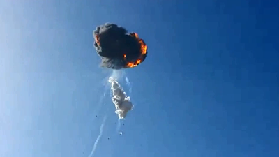 US space X rocket explode