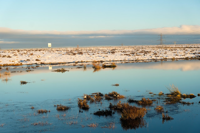 Blackstone Edge Reservoir in winter