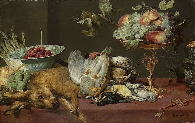 Frans Snijders (1579-1657) Stilleven met klein dood wild en vruchten (Nature morte au gibier et aux fruits) Huile sur toile, 57 x 88cm Rijksmuseum