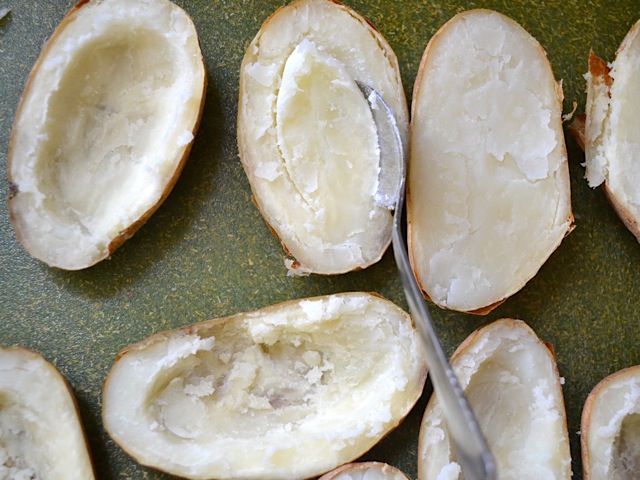 scoop potatoes