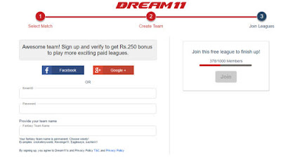 dream11 signup