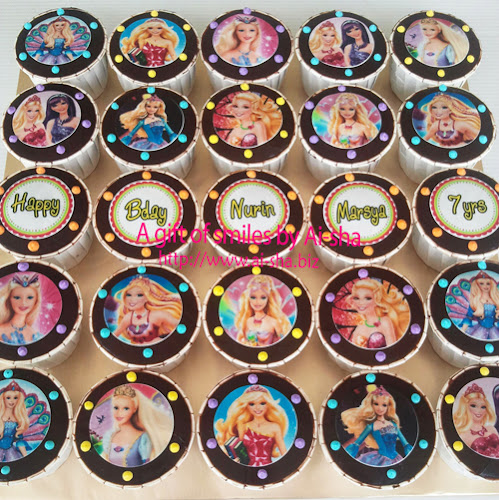 Birthday Cupcakes Edible Image Barbie Ai-sha Puchong Jaya