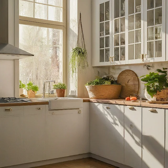 kitchen with natural light streaming