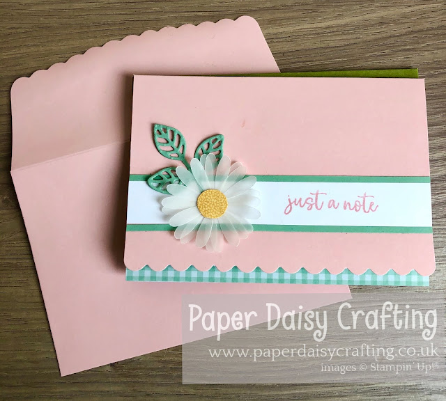 Scalloped notecards Medium daisy punch Stampin Up