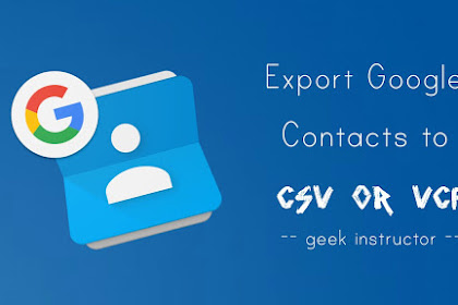 How To Export Google Contacts To Csv Or Vcf File