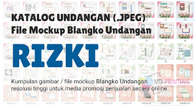 File Mockup / Katalog Digital Blangko Undangan Rizki Full Album