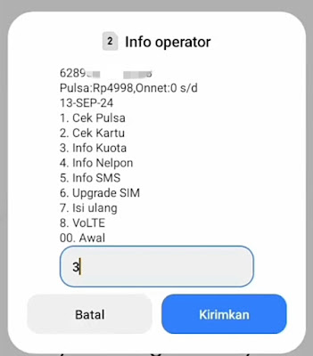 Cara Cek Kuota 3