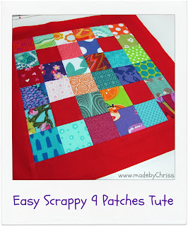 Easy Scrappy Nine Patches Tute by www.madebyChrissieD.com