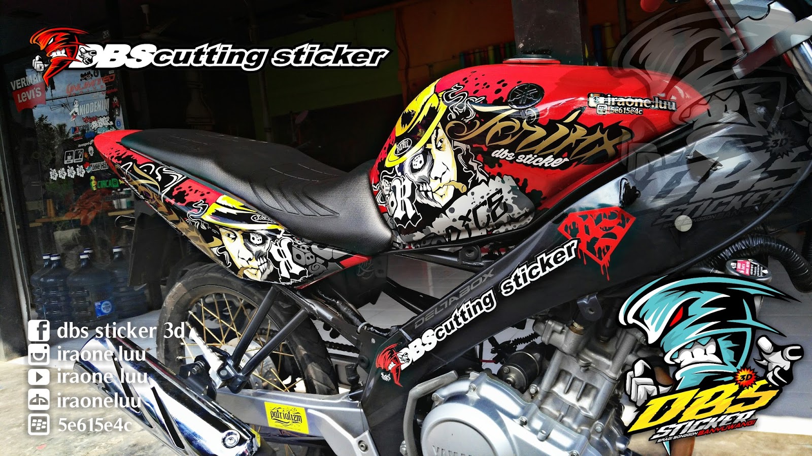 Modifikasi Vixion Cutting Sticker Terlengkap Kloro Modif