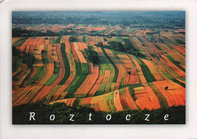 Rolling hills of strip fields and forests