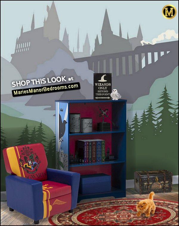 Harry Potter kids furniture harry potter bedroom decor harry potter Wizards Castle mural