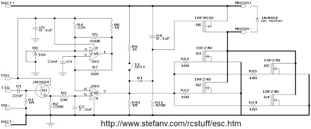 Lm393, circuito RC radio control