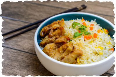 Teriyaki Chicken Fried Rice in Pressure Cooker